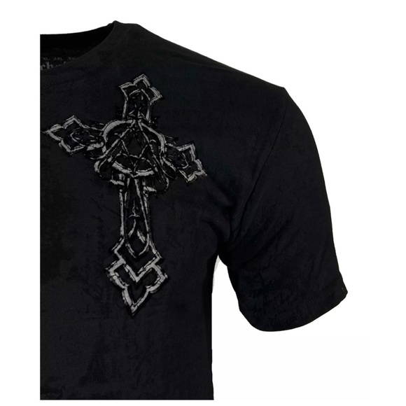 Xtreme Couture by Affliction Men's T-Shirt Stone Ranger Biker Cross - Picture 8 of 10